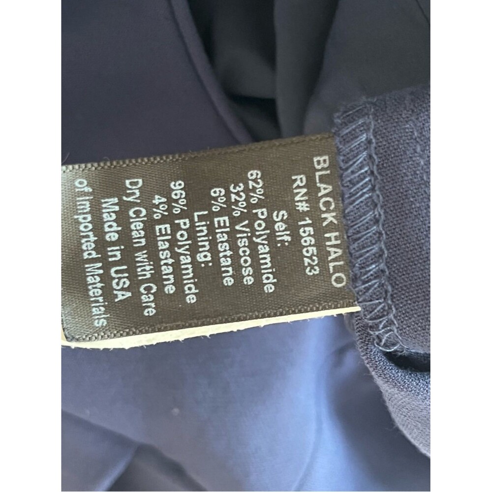 NEW Black Halo Russo Jumpsuit Puff Sleeve in Pacific Blue Size 4 Straight Leg - Picture 11 of 11